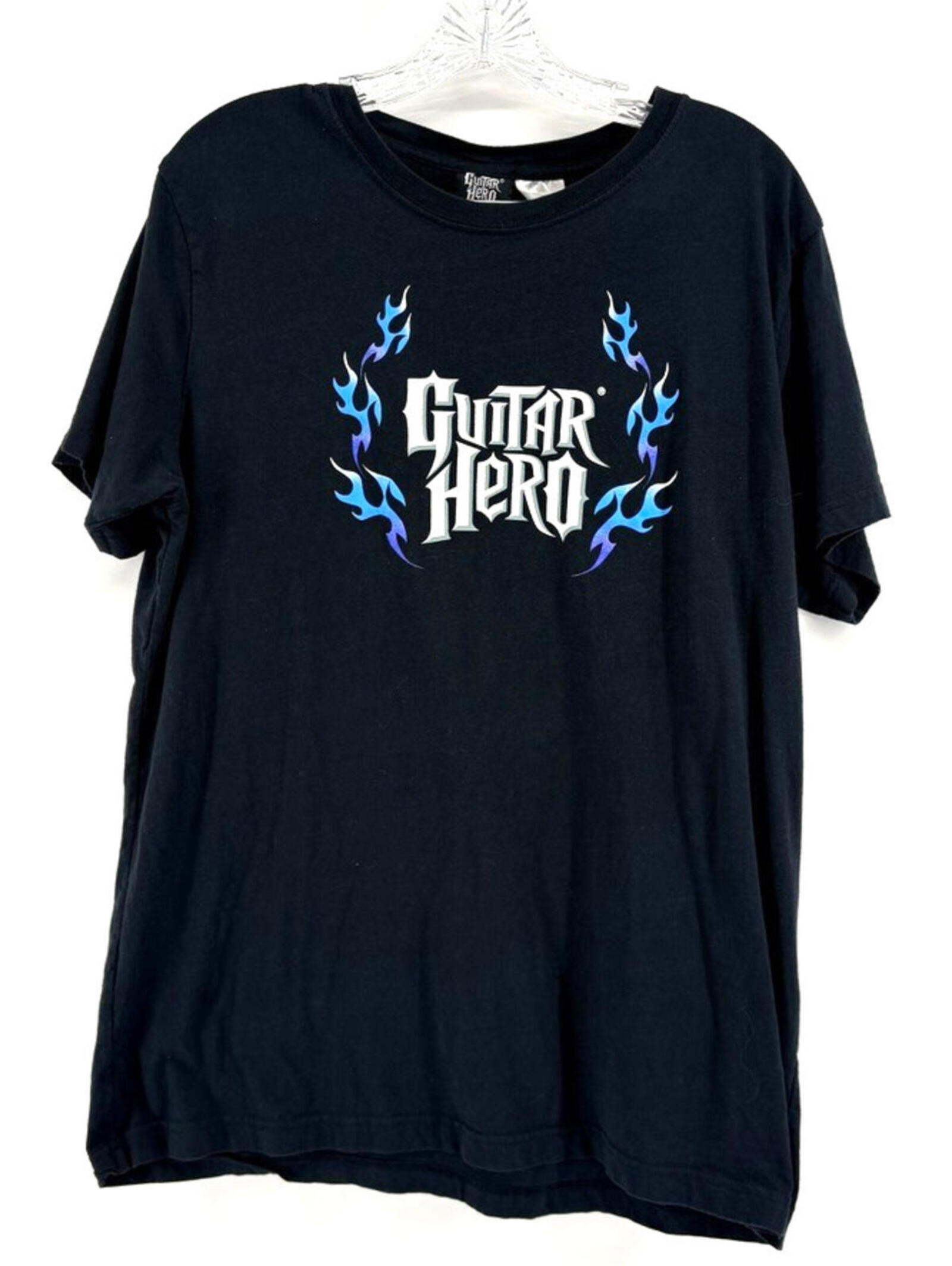 2009 Activision Guitar Hero Graphic Print T-Shirt Black Large